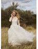 Ivory Lace Glitter Tulle Fairytale Wedding Dress